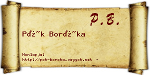 Pók Boróka névjegykártya